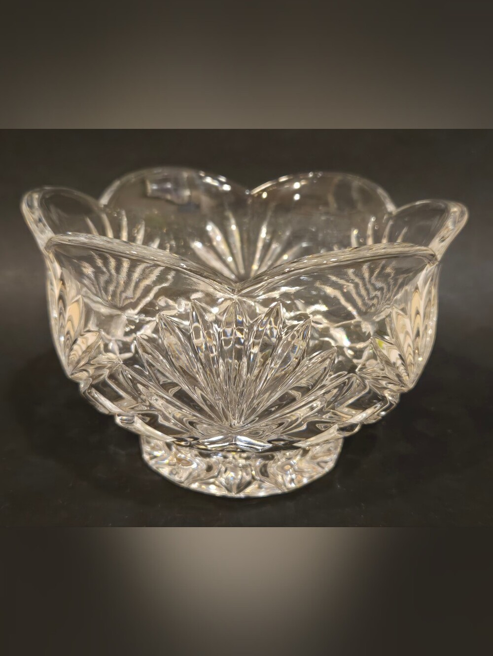 Vintage Noritake Hampton Hall Clear Cut Crystal Decorative Bowl